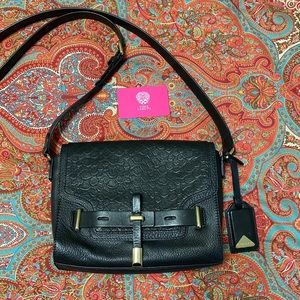 Vince Camino Black Leather Crossbody Bag